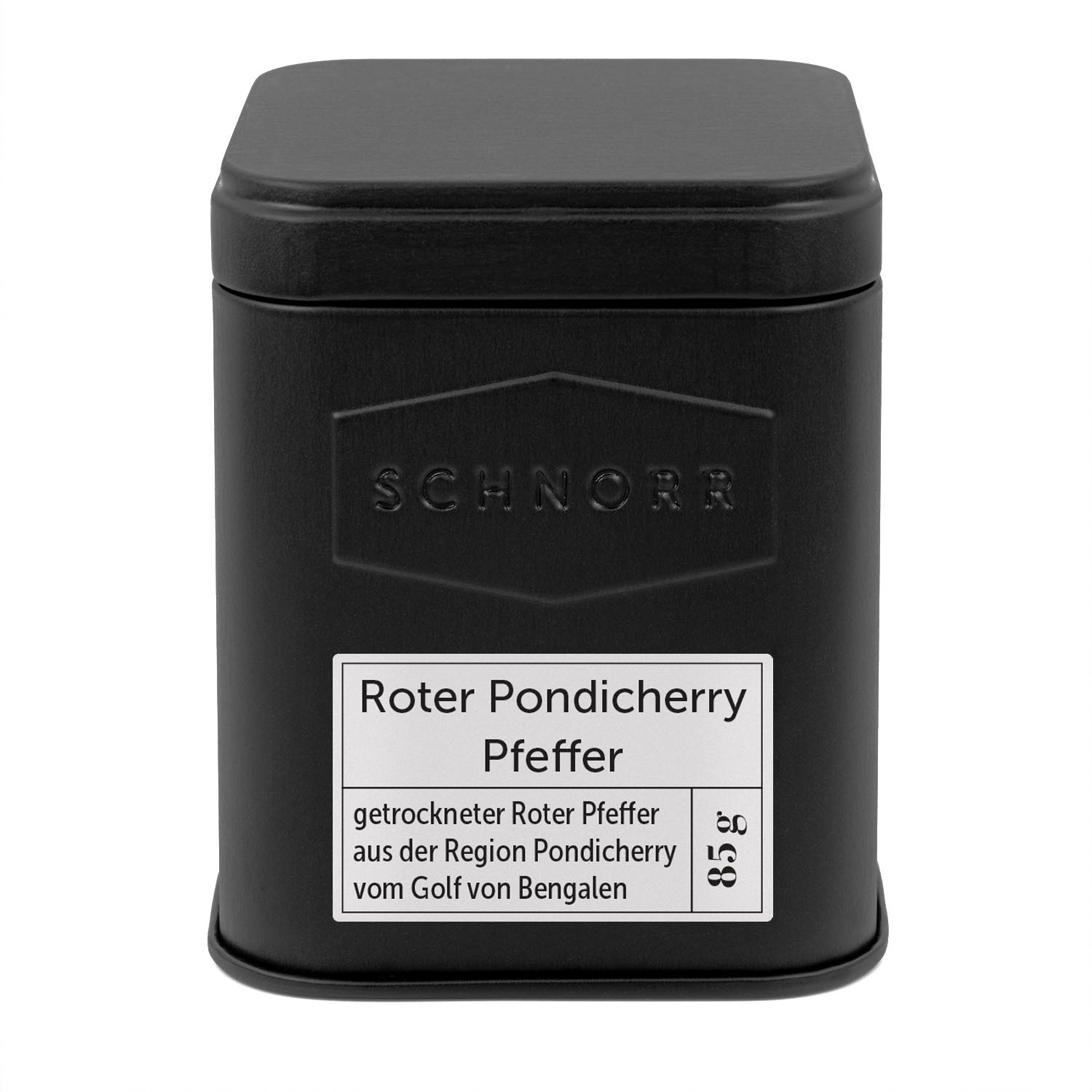 Roter Pondicherry Pfeffer Dose